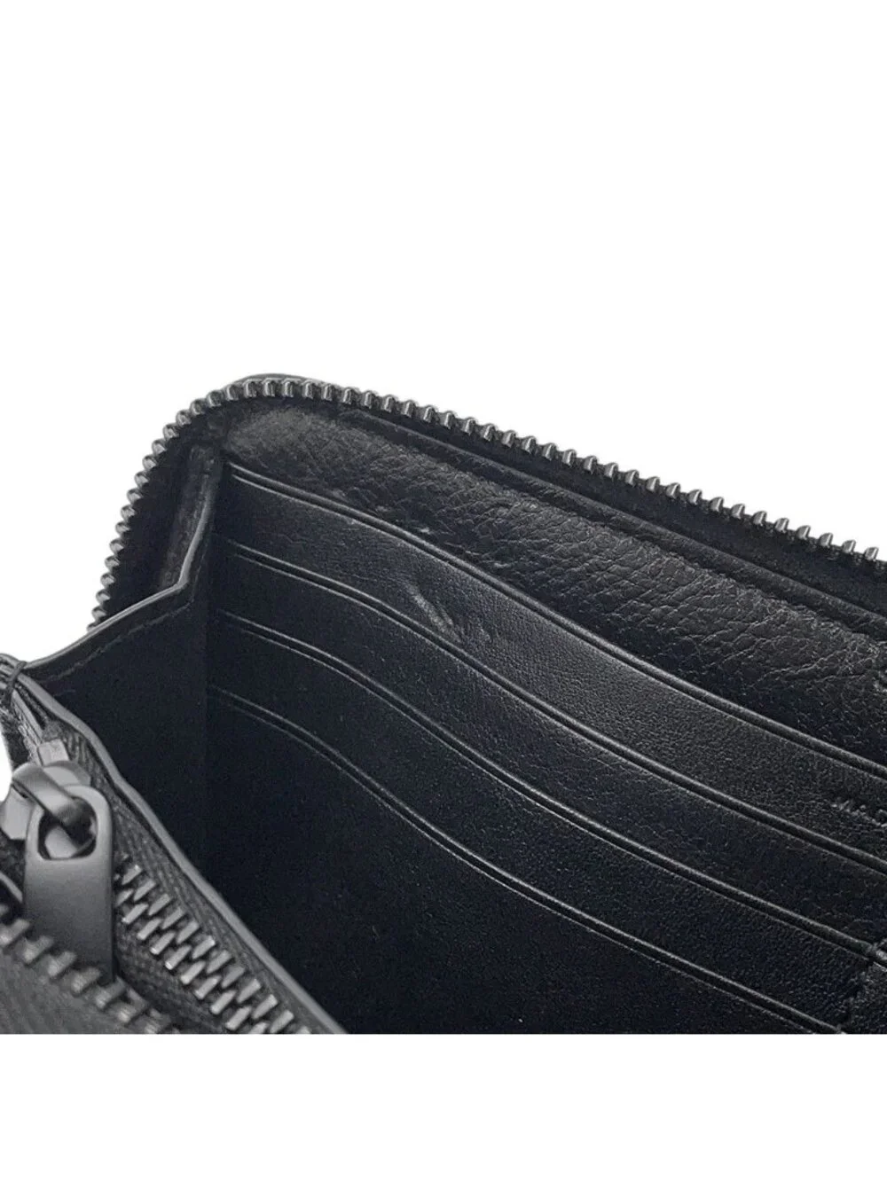 Saint Laurent Paris Wallet le Monogram Zip Around Leather Black - Picture 5 of 9